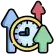 On-Time Delivery icon - clock with delivery symbol